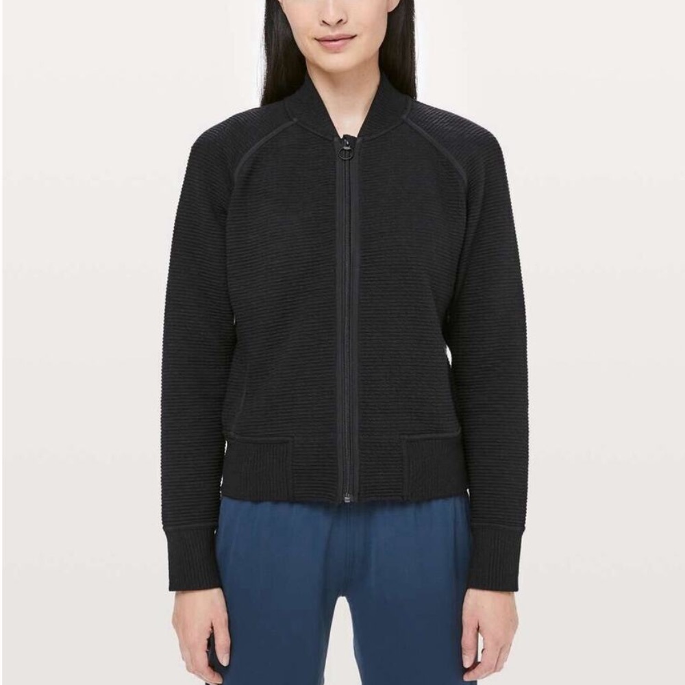 lululemon athletica On Repeat Black Bomber Jacket
